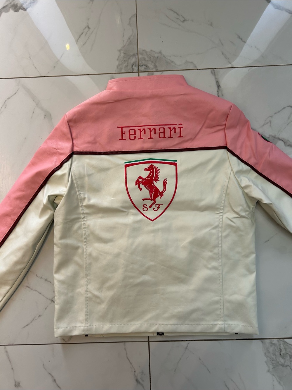 Ferrari Pink and Cream Racing Jacket - Picture 6 of 6